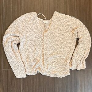 Altar'd State Cream Textured Blouse